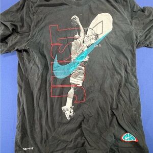 Nike Black and Red Graphic Tee